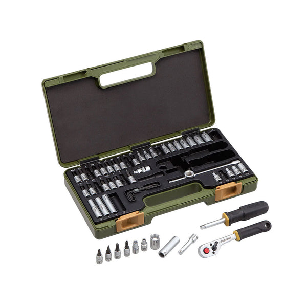 Socket sets in compact plastic cases