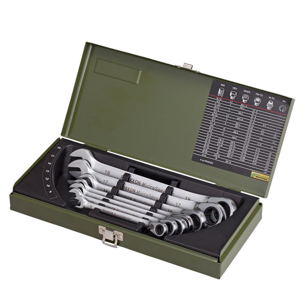 MicroSpeeder set in metal case, 8 - 19mm (7-piece)