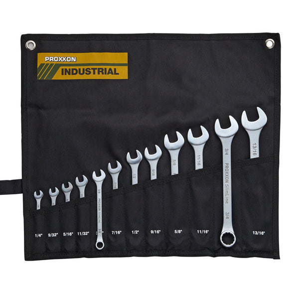 SlimLine combination spanner set for imperial screw sizes (12-piece)